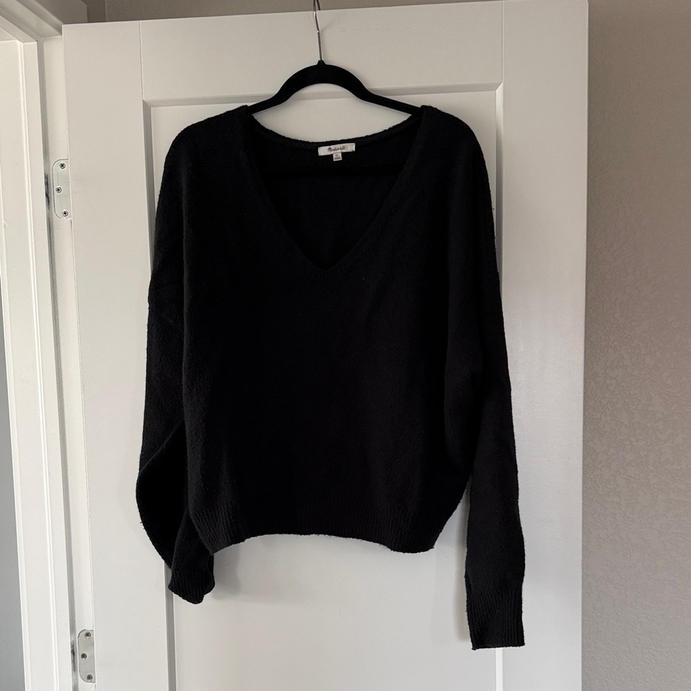 Madewell Black V-Neck Sweater